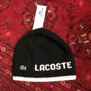 🌺LACOSTE HAT BLACK AND WHITE